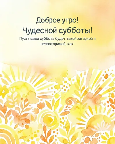 Доброе утро! Чудесной субботы! — morning bright 15